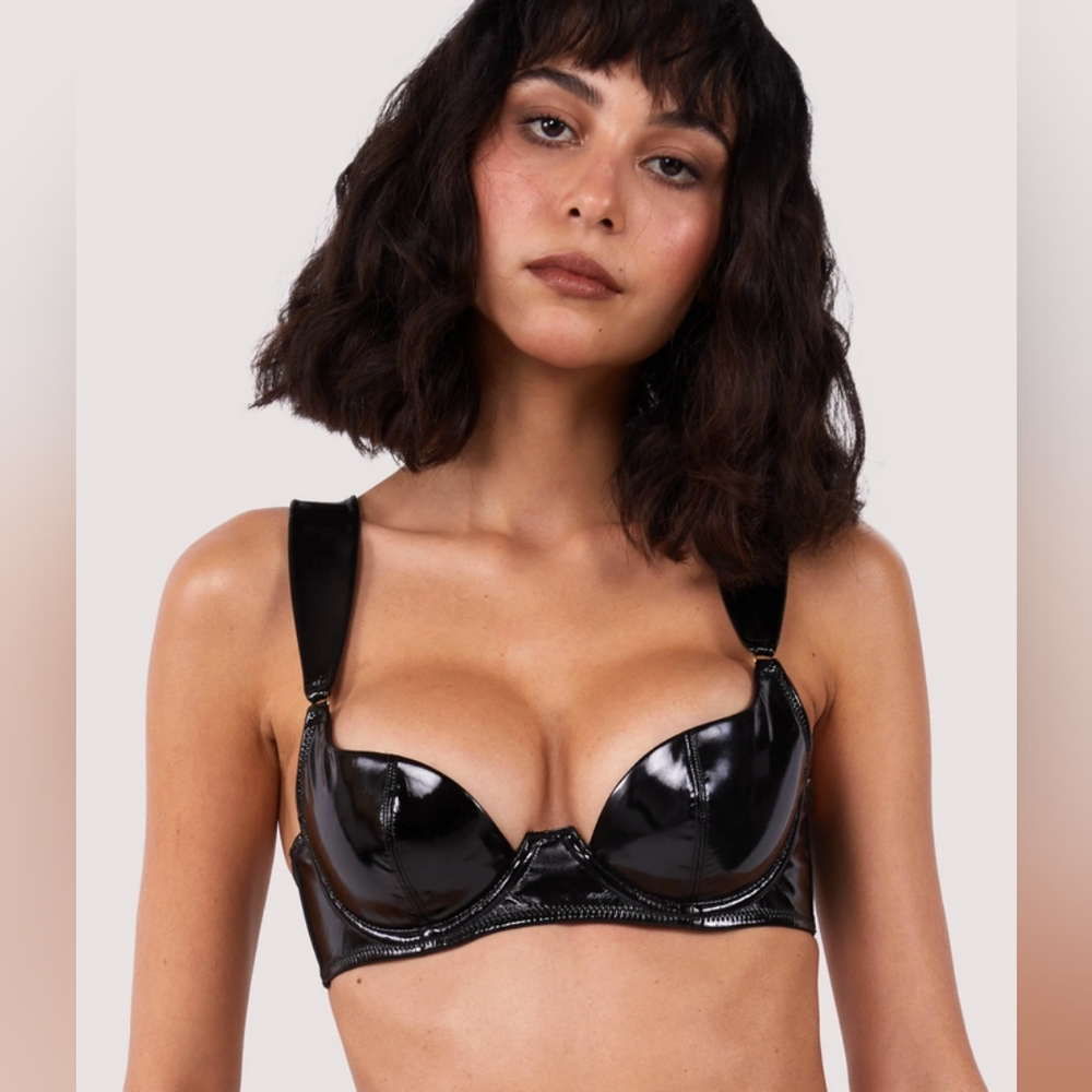 Hustlers vinyl Bra top pleather